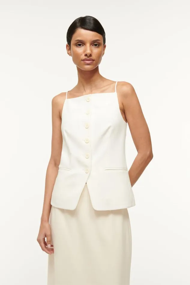 STAUD Tops STAUD UNA TOP ECRU 8211 Women