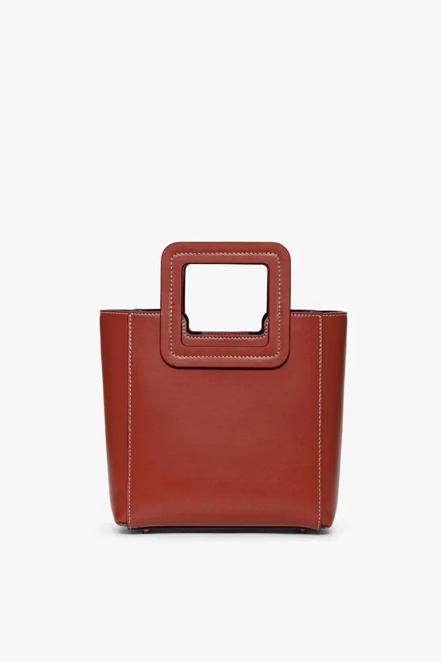 STAUD Totes STAUD MINI SHIRLEY LEATHER BAG COGNAC 8211 Women STAUD Totes STAUD MINI SHIRLEY LEATHER BAG COGNAC 8211 Women