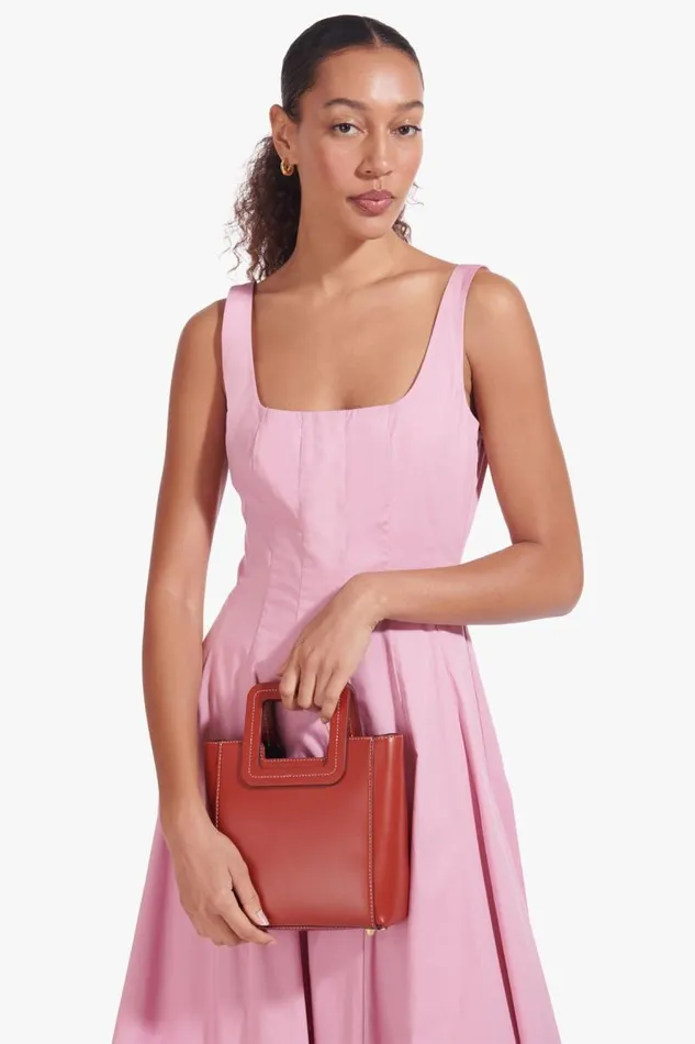 STAUD Totes STAUD MINI SHIRLEY LEATHER BAG COGNAC 8211 Women STAUD Totes STAUD MINI SHIRLEY LEATHER BAG COGNAC 8211 Women