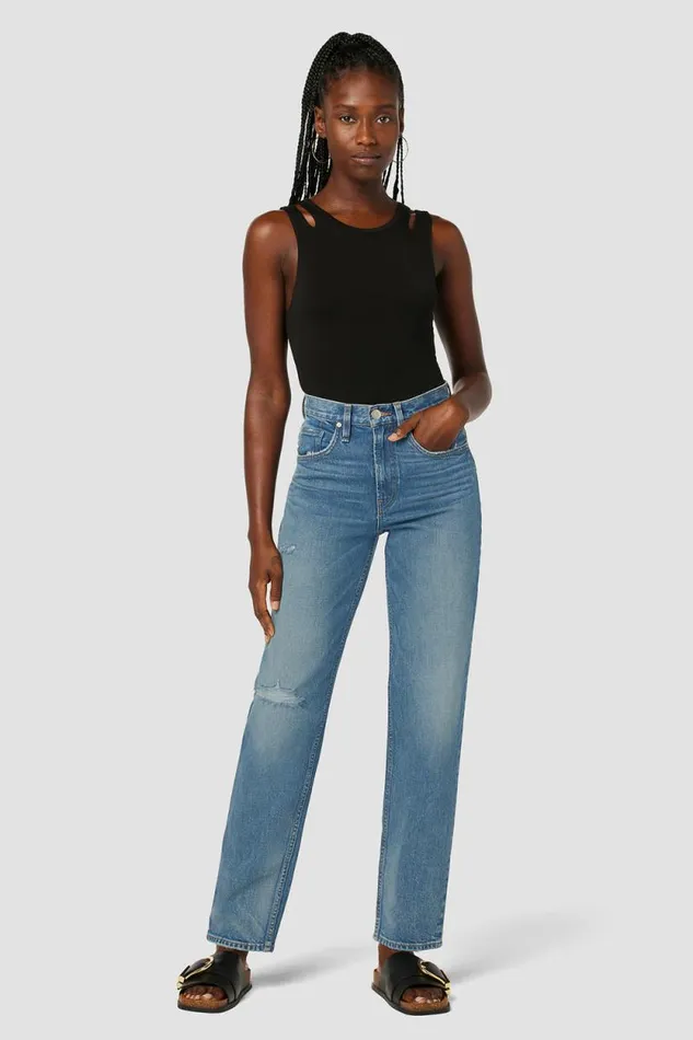 Straight Women Hudson Jeans James HighRise Barrel Jean Coastline Straight Women Hudson Jeans James HighRise Barrel Jean Coastline