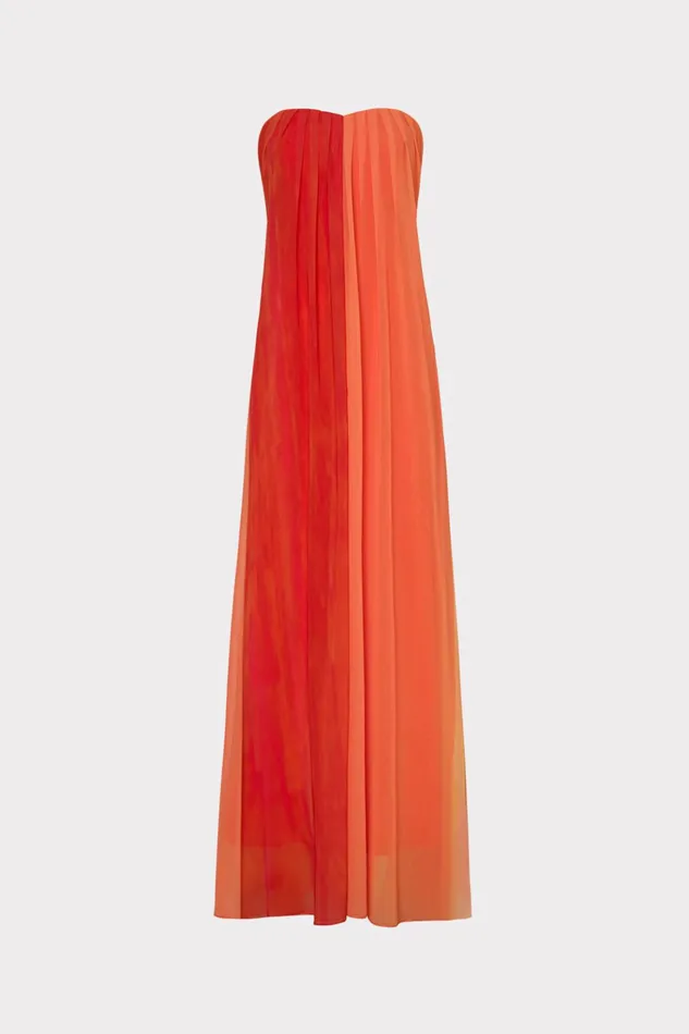 Sunset Stripe Strapless Dress Multi Women Milly Dresses
