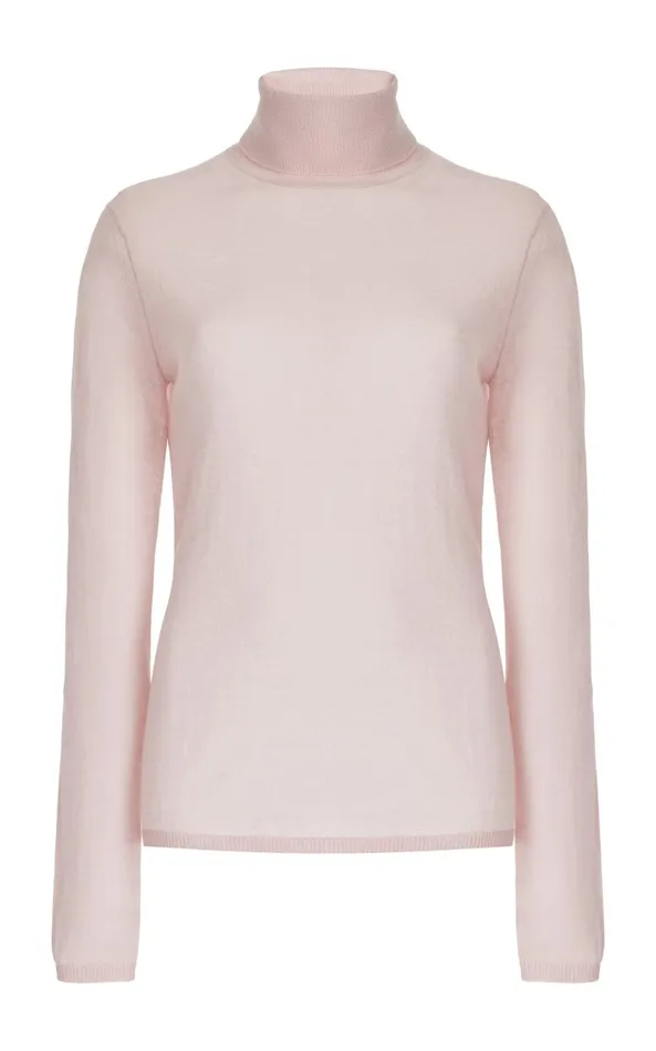 Sweaters and Turtlenecks Women Gabriela Hearst Costa Knit Turtleneck In Blush Cashmere Silk Sweaters and Turtlenecks Women Gabriela Hearst Costa Knit Turtleneck In Blush Cashmere Silk