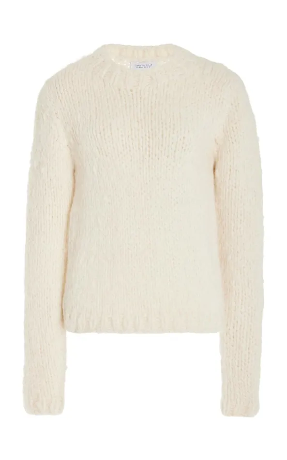 Sweaters and Turtlenecks Women Gabriela Hearst Dalton Knit Sweater In Ivory Welfat Cashmere Sweaters and Turtlenecks Women Gabriela Hearst Dalton Knit Sweater In Ivory Welfat Cashmere