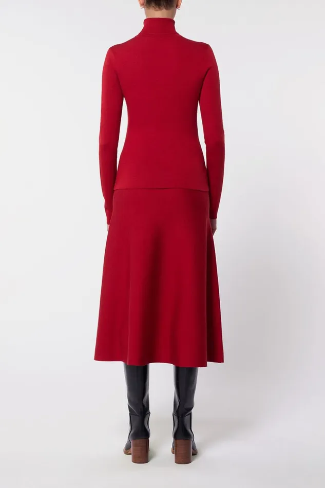 Sweaters and Turtlenecks Women Gabriela Hearst May Knit Turtleneck In Scarlet Red Merino Wool Cashmere