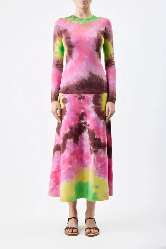 Sweaters and Turtlenecks Women Gabriela Hearst Miller Knit Sweater In Multi Tie Dye Cashmere