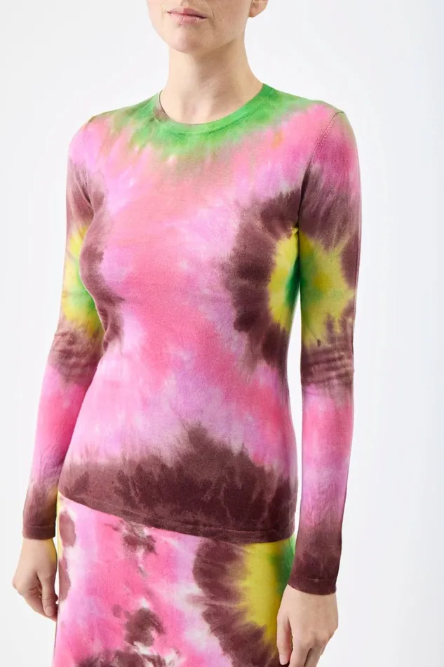 Sweaters and Turtlenecks Women Gabriela Hearst Miller Knit Sweater In Multi Tie Dye Cashmere