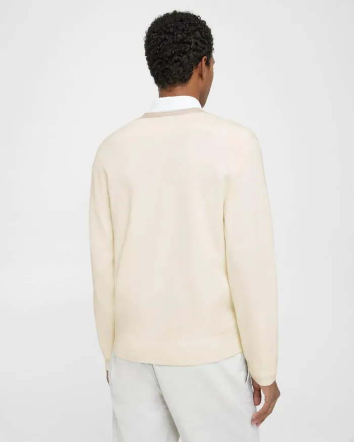 Sweaters Cardigans Men Theory VNeck Cardigan In Merino Wool IvorySand Melange Sweaters Cardigans Men Theory VNeck Cardigan In Merino Wool IvorySand Melange