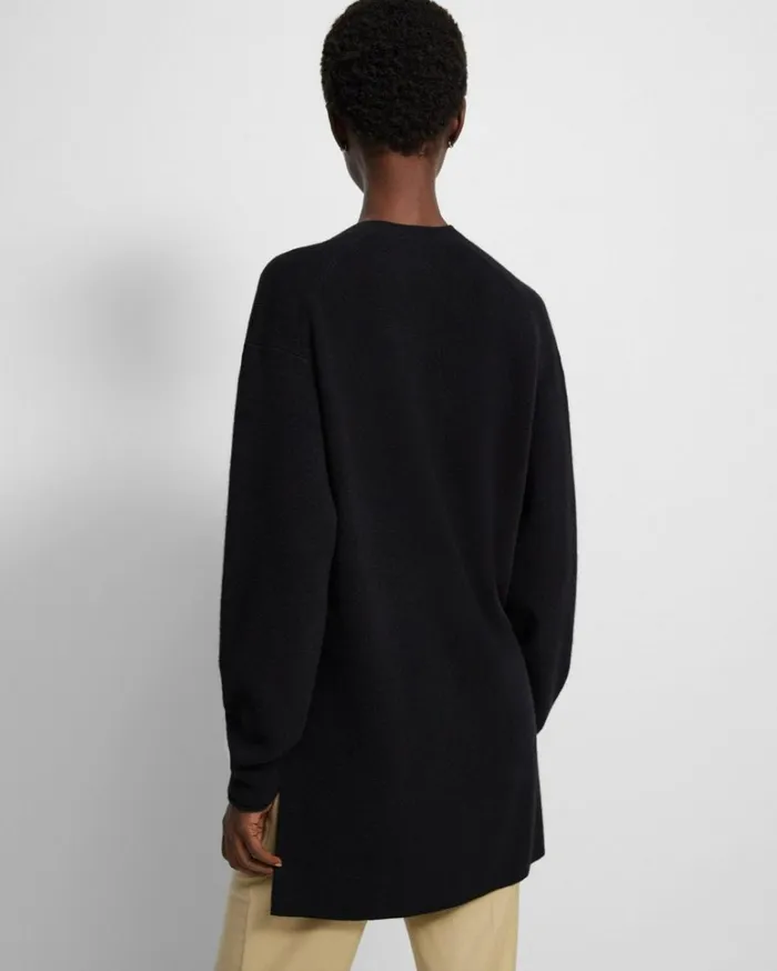Sweaters Cardigans Women Theory Long Cardigan In Cashmere Black Sweaters Cardigans Women Theory Long Cardigan In Cashmere Black