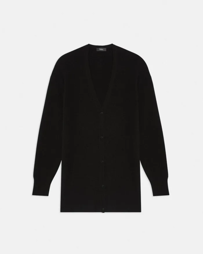 Sweaters Cardigans Women Theory Long Cardigan In Cashmere Black Sweaters Cardigans Women Theory Long Cardigan In Cashmere Black