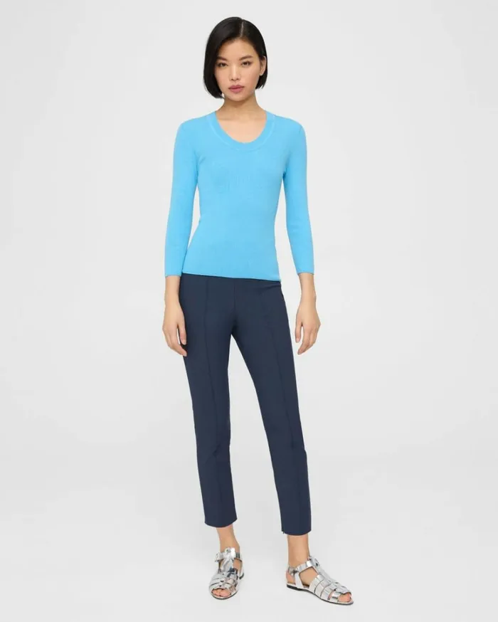 Sweaters Cardigans Women Theory Scoop Neck Sweater In Regal Wool Carolina Blue Sweaters Cardigans Women Theory Scoop Neck Sweater In Regal Wool Carolina Blue