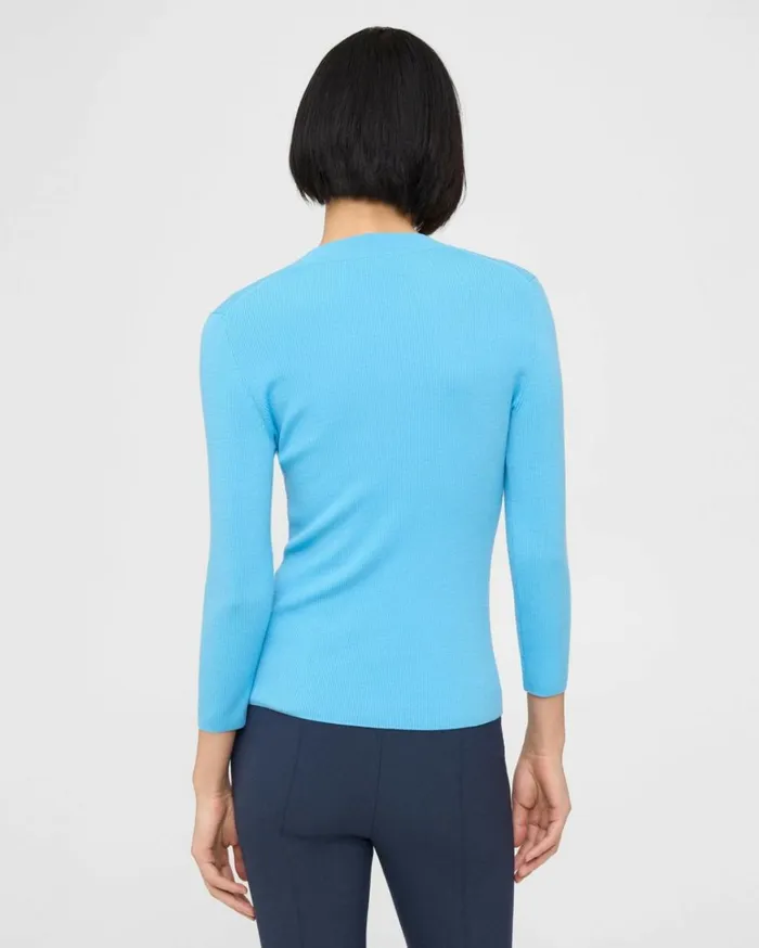 Sweaters Cardigans Women Theory Scoop Neck Sweater In Regal Wool Carolina Blue Sweaters Cardigans Women Theory Scoop Neck Sweater In Regal Wool Carolina Blue