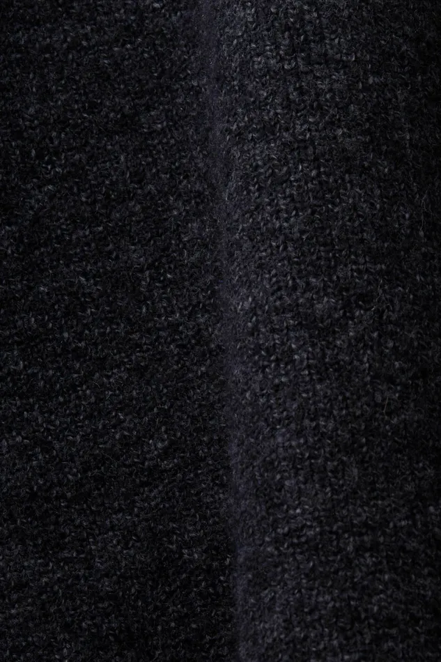 Sweaters Men Esprit Cable Knit Bomber Cardigan Black