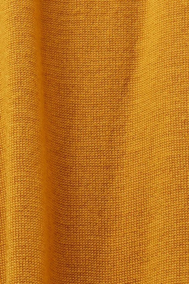 Sweaters Men Esprit Merino Wool Turtleneck Sweater Honey Yellow