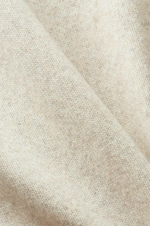 Sweaters Men Esprit Wool Blend Crewneck Sweater Light Beige
