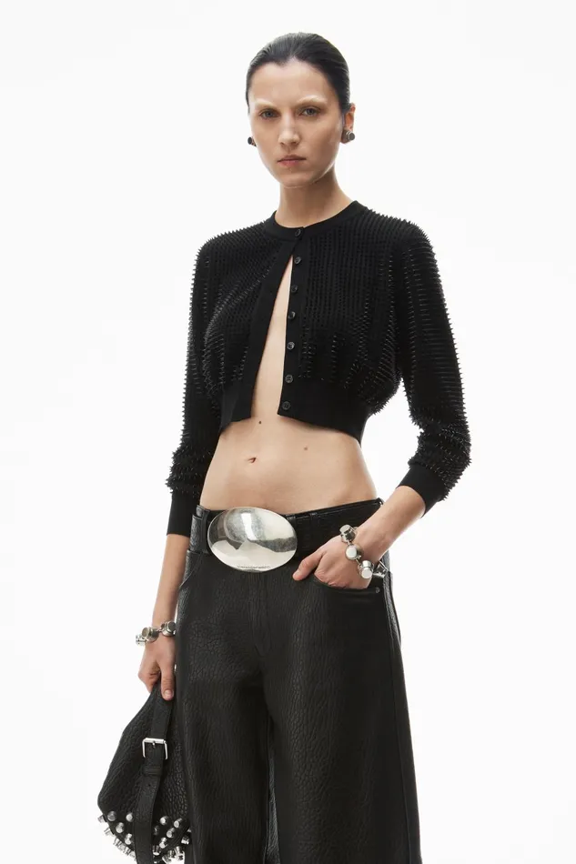 Sweaters Women Alexander Wang Custom 3dMolded Spike Cardigan