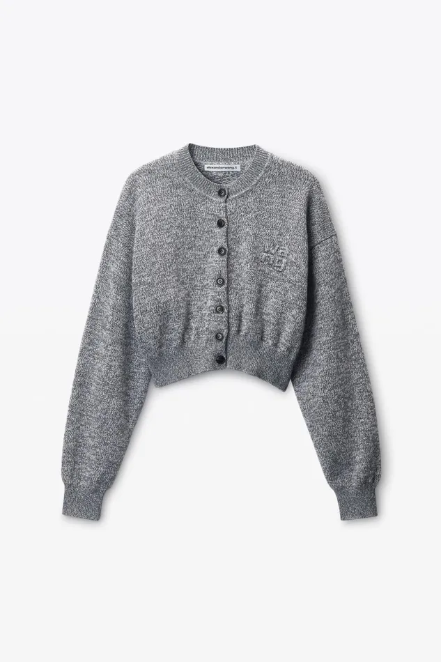 Sweaters Women Alexander Wang Logo Embossed Cardigan
