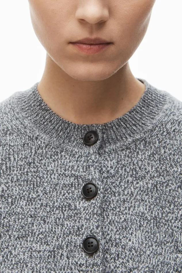Sweaters Women Alexander Wang Logo Embossed Cardigan