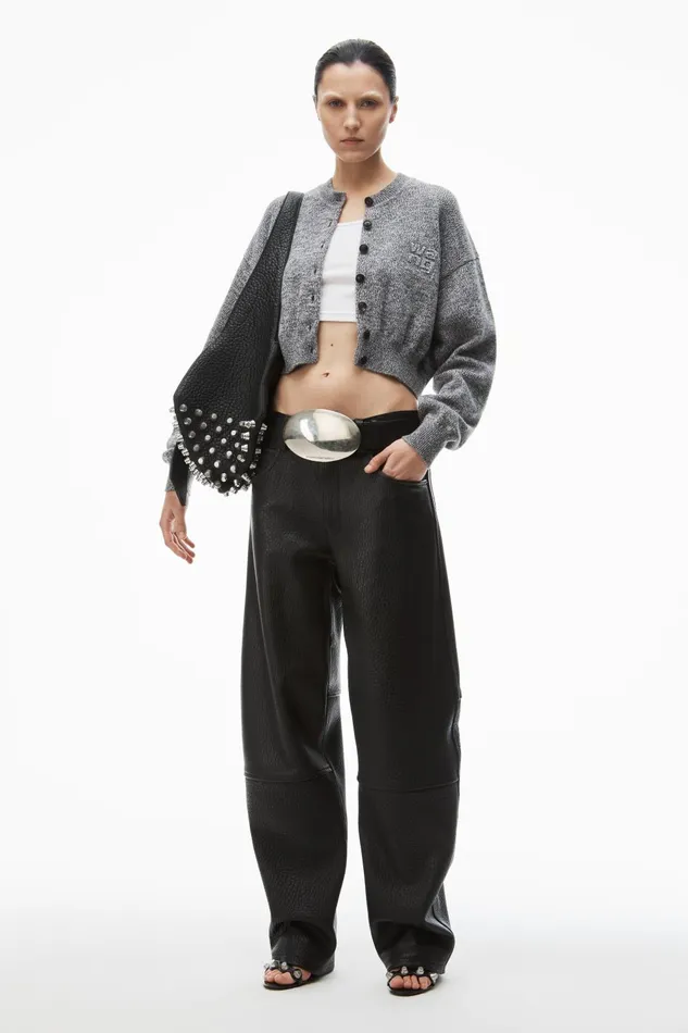Sweaters Women Alexander Wang Logo Embossed Cardigan