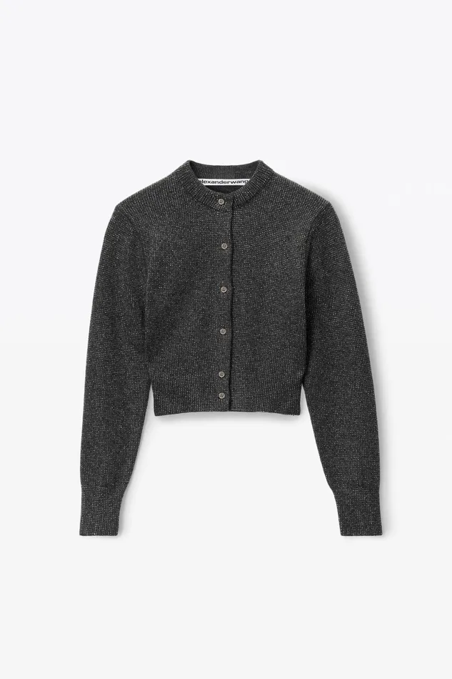 Sweaters Women Alexander Wang Shrunken Cardigan In Wool