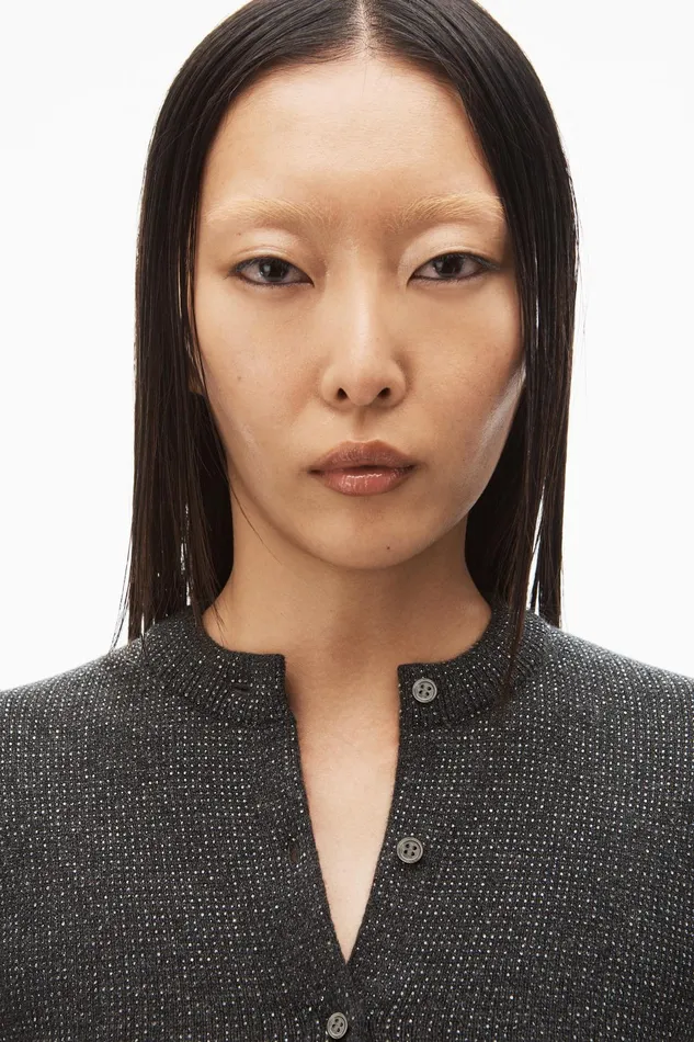Sweaters Women Alexander Wang Shrunken Cardigan In Wool