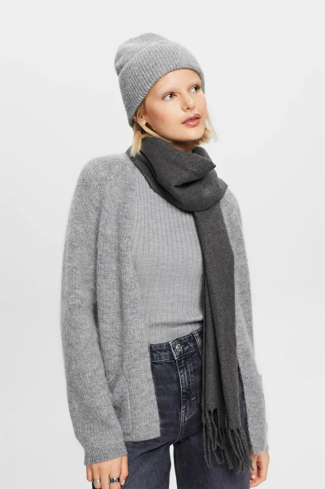 Sweaters Women Esprit OpenFront RibKnit Cardigan Medium Grey