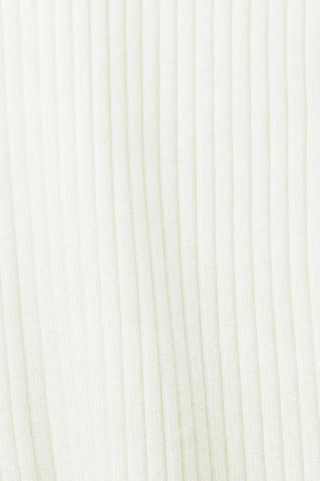 Sweaters Women Esprit Ribbed Jersey Turtleneck Off White