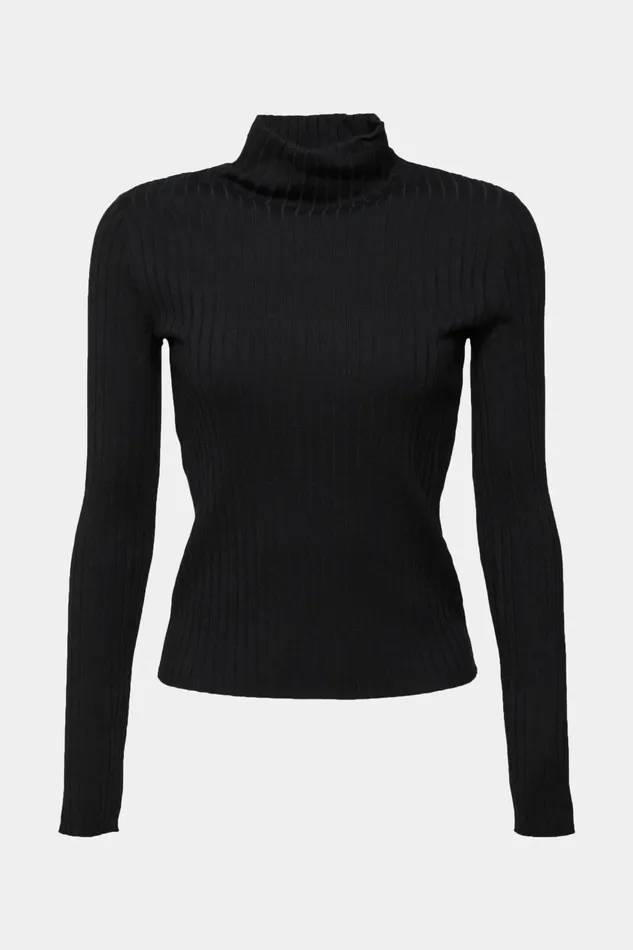 Sweaters Women Esprit StandUp Collar Jumper Black