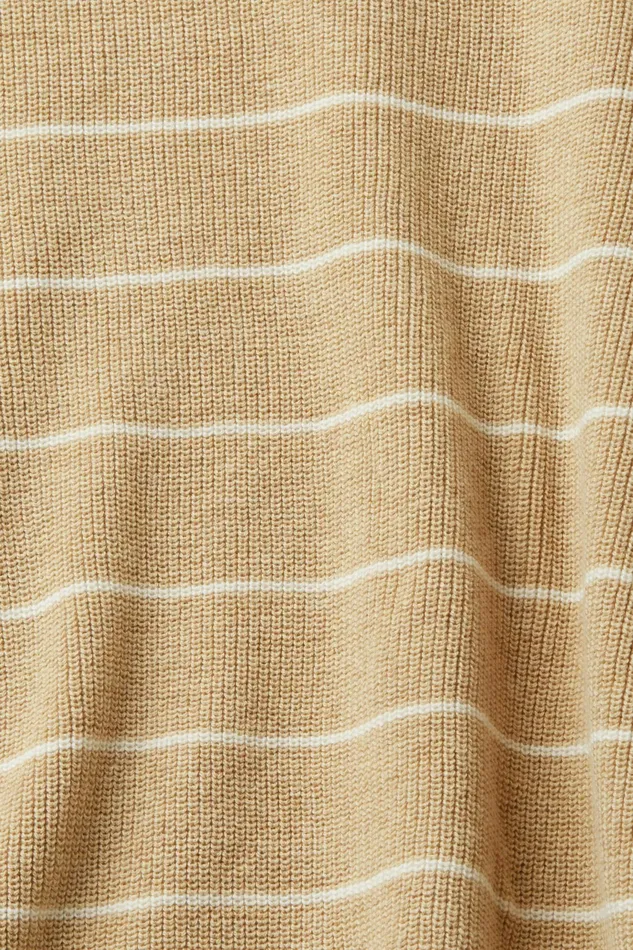 Sweaters Women Esprit Striped Knitted Cotton Jumper Sand
