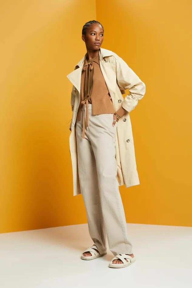 Sweaters Women Esprit Tie Front Cardigan Toffee
