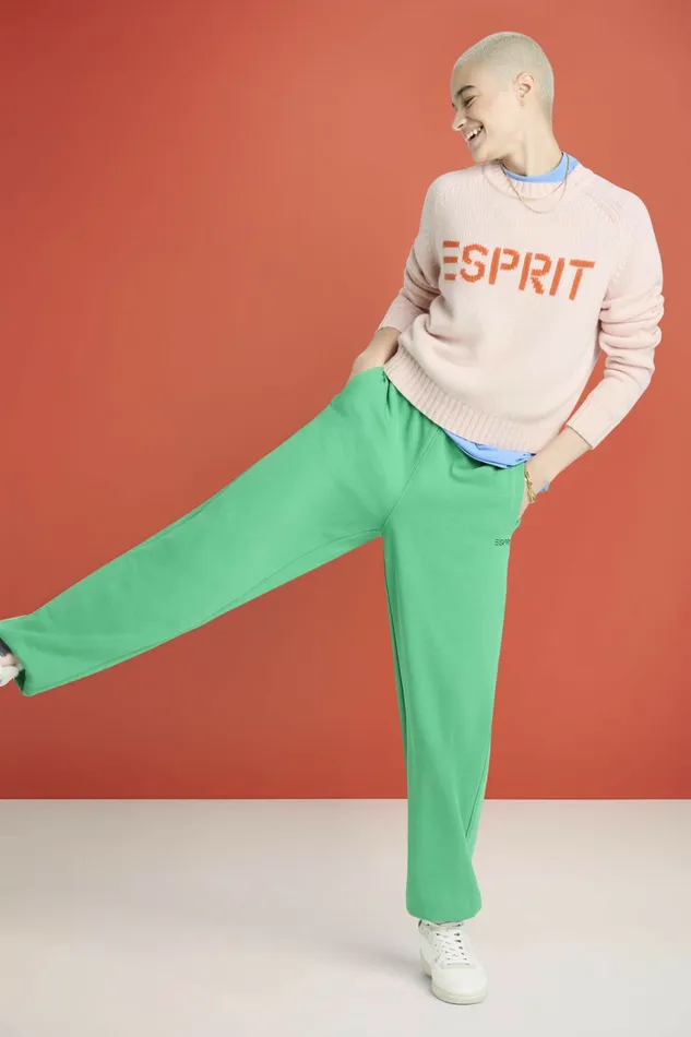 Sweaters Women Esprit Wool Cashmere Logo Sweater Pastel Pink