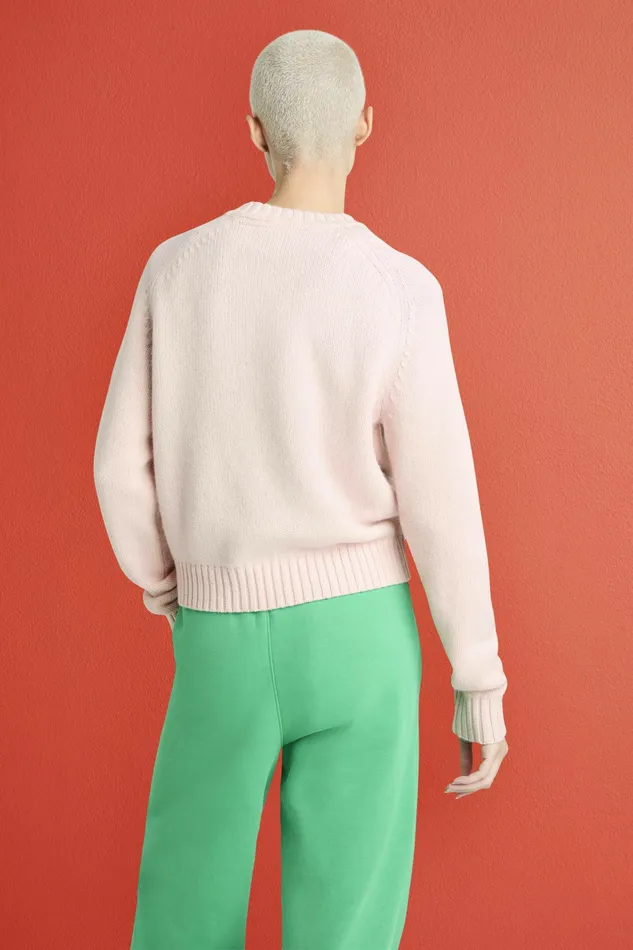 Sweaters Women Esprit Wool Cashmere Logo Sweater Pastel Pink