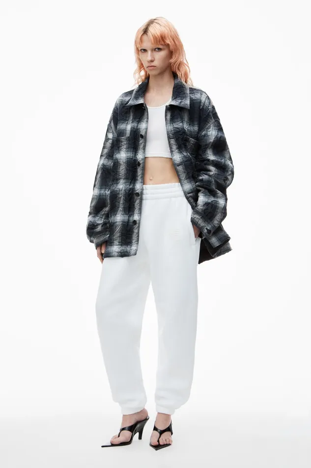 Sweatpants Women Alexander Wang Puff Logo Sweatpant In Structured Terry