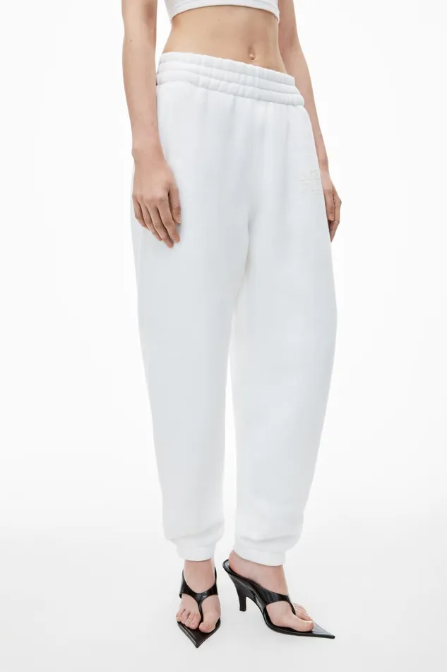 Sweatpants Women Alexander Wang Puff Logo Sweatpant In Structured Terry
