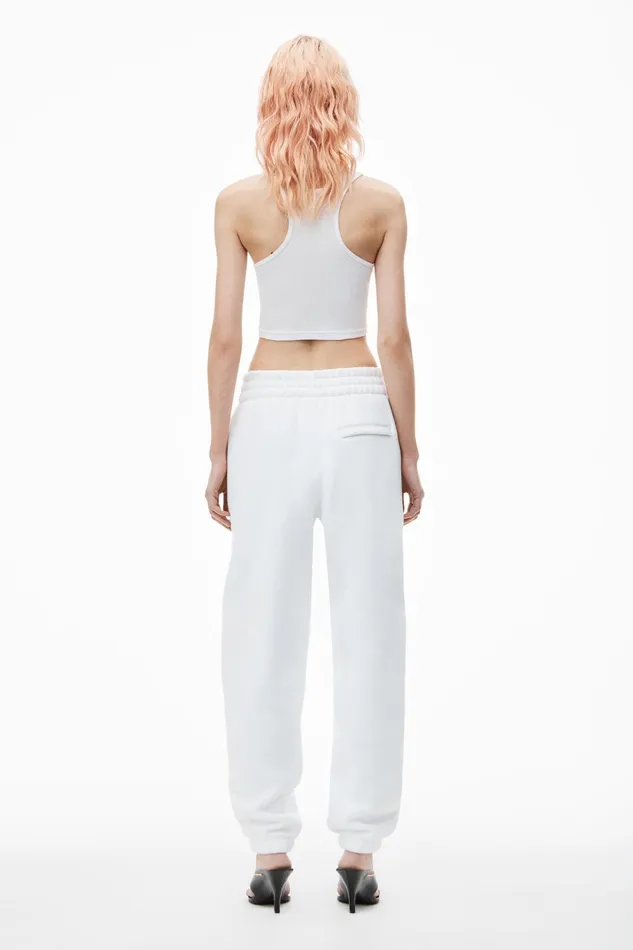 Sweatpants Women Alexander Wang Puff Logo Sweatpant In Structured Terry