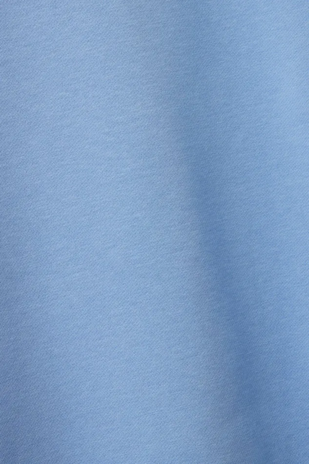 Sweatshirts Hoodies Men Esprit Cotton Fleece Logo Sweatshirt Light Blue Lavender