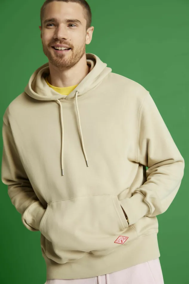 Sweatshirts Hoodies Men Esprit Fleece Logo Hoodie Khaki Beige