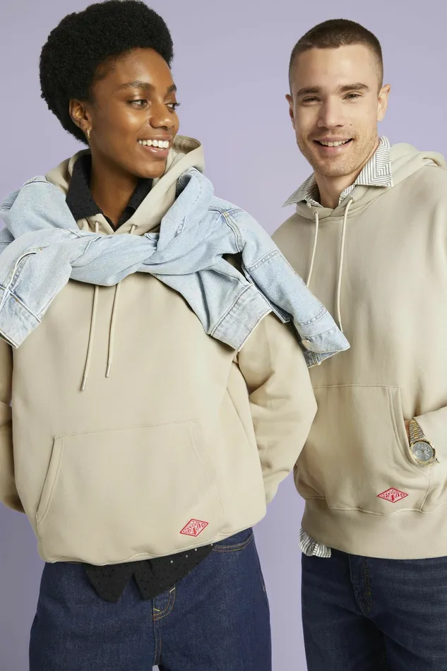 Sweatshirts Hoodies Men Esprit Fleece Logo Hoodie Khaki Beige