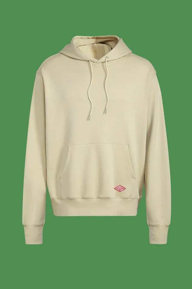 Sweatshirts Hoodies Men Esprit Fleece Logo Hoodie Khaki Beige