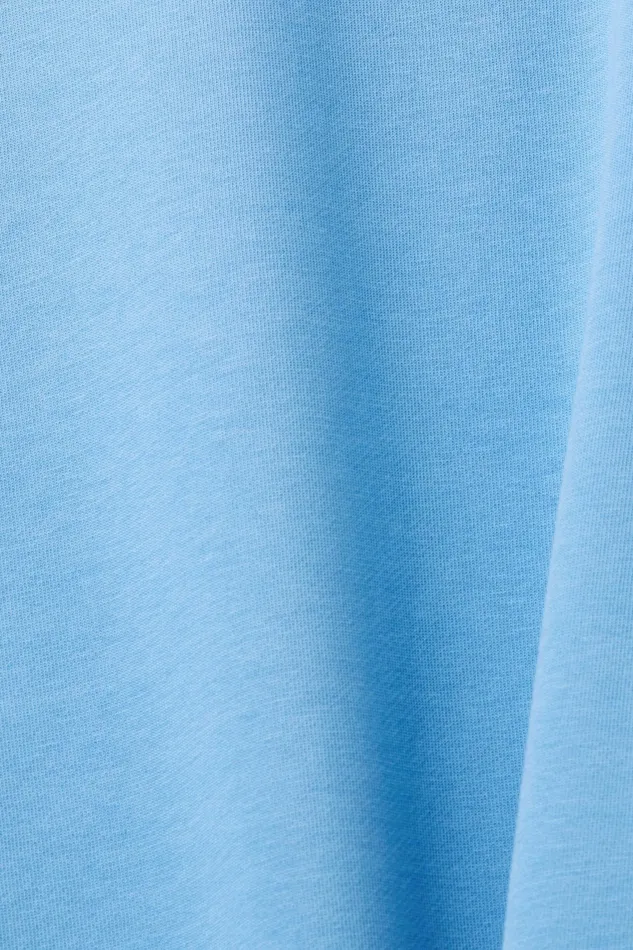 Sweatshirts Hoodies Men Esprit Logo Print Crewneck Sweatshirt Light Blue Lavender