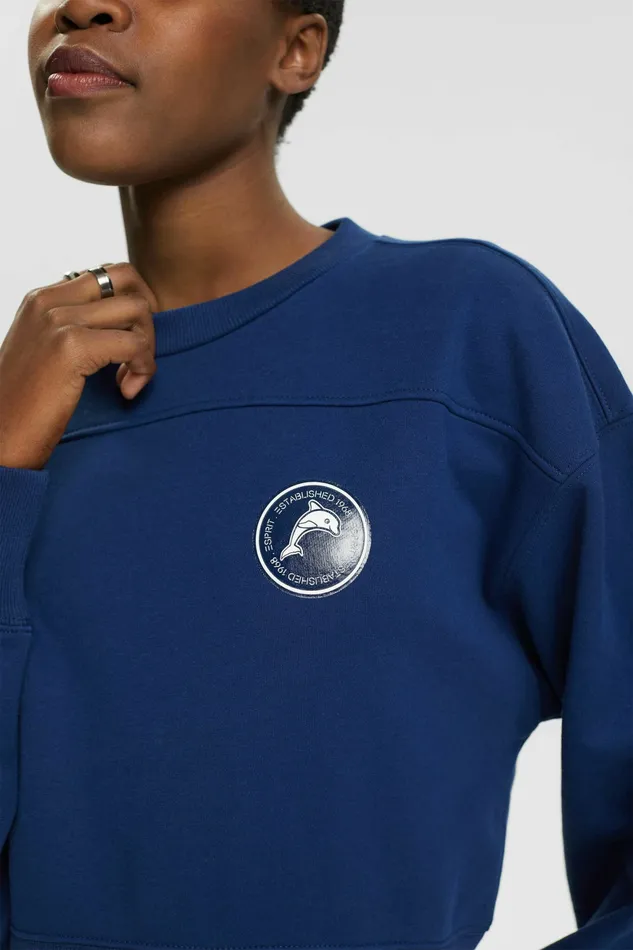 Sweatshirts Hoodies Women Esprit Cropped Sweatshirt Ink