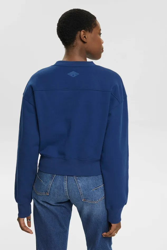 Sweatshirts Hoodies Women Esprit Cropped Sweatshirt Ink