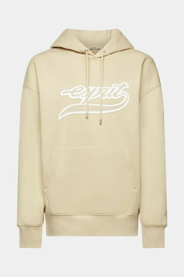 Sweatshirts Hoodies Women Esprit Logo Fleece Hoodie Beige