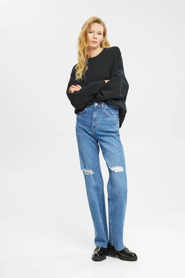 Sweatshirts Hoodies Women Esprit Relaxed Fit Sweatshirt Black
