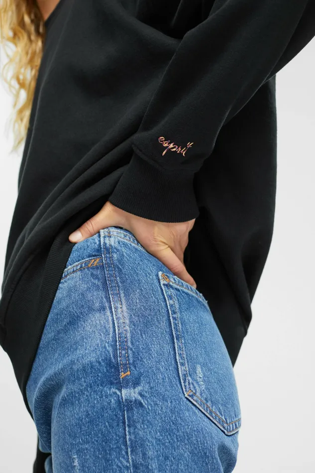 Sweatshirts Hoodies Women Esprit Relaxed Fit Sweatshirt Black