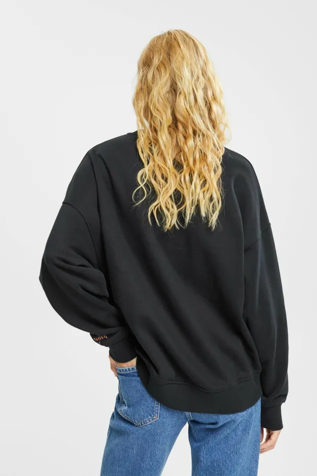 Sweatshirts Hoodies Women Esprit Relaxed Fit Sweatshirt Black
