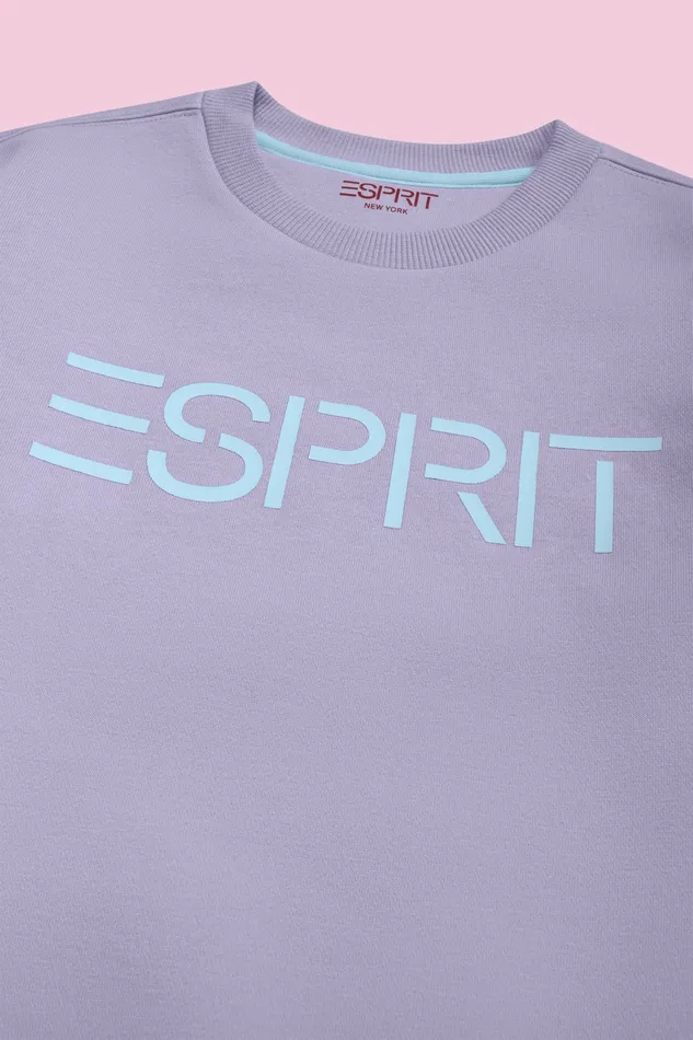 Sweatshirts Kids Esprit Logo Crewneck Sweatshirt Lavender