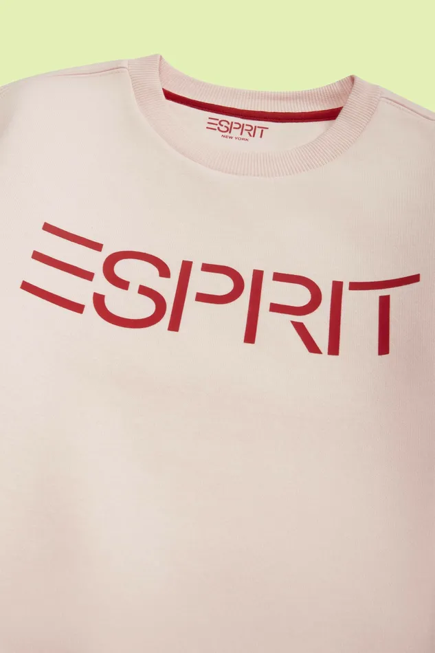 Sweatshirts Kids Esprit Logo Crewneck Sweatshirt Pastel Pink