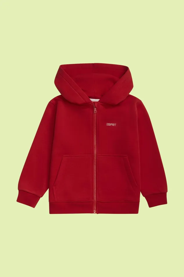 Sweatshirts Kids Esprit Logo Zip Up Hoodie Dark Red