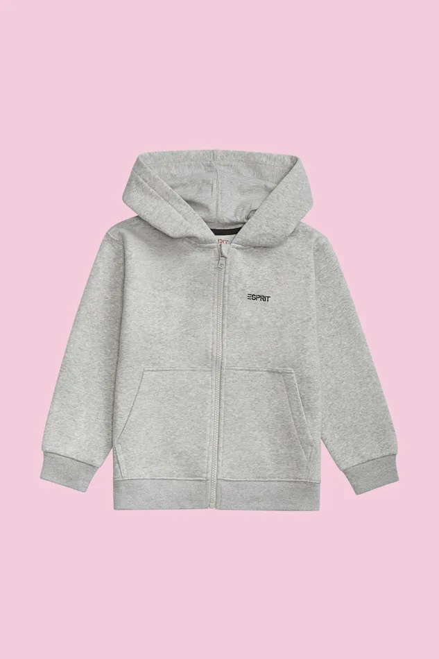 Sweatshirts Kids Esprit Logo Zip Up Hoodie Light Grey