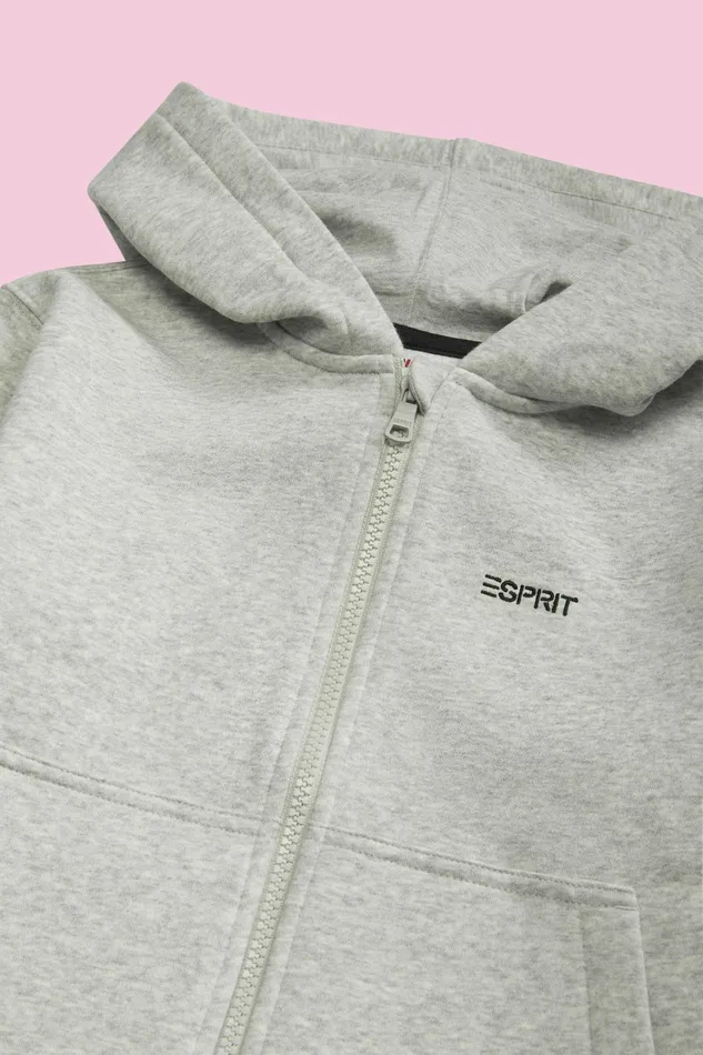 Sweatshirts Kids Esprit Logo Zip Up Hoodie Light Grey